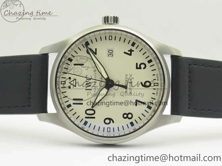 MIROTIME 0326 Efficient Mark XVIII Le Petit Prince IW327001 SS MKS 1:1 Best Edition White Dial On Leather Strap MIYOTA9015 V 7220